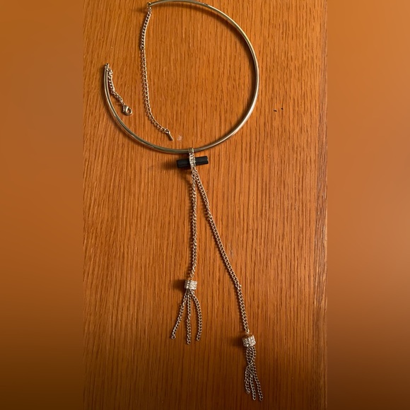 Gold Tone choker/lariat necklace. - Picture 1 of 3